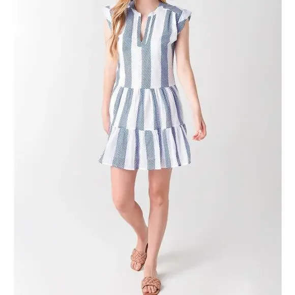 Oliphant Roll Sleeve Dress Blue Mali - Picture 10 of 10